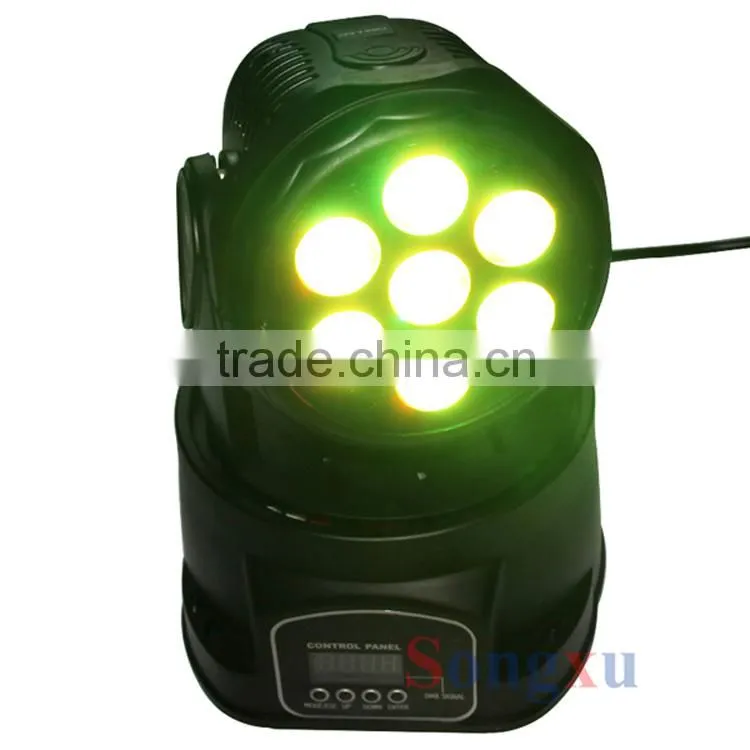wholesale competitive price rgbw 7x10w led mini moving head wash light
