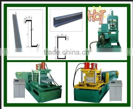 China made C&Z shape purlin machine/C&Z shape purlin roll forming machine