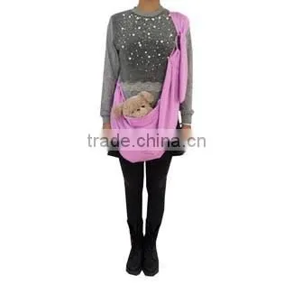 Pink mauve single-shoulder pet messenger bag