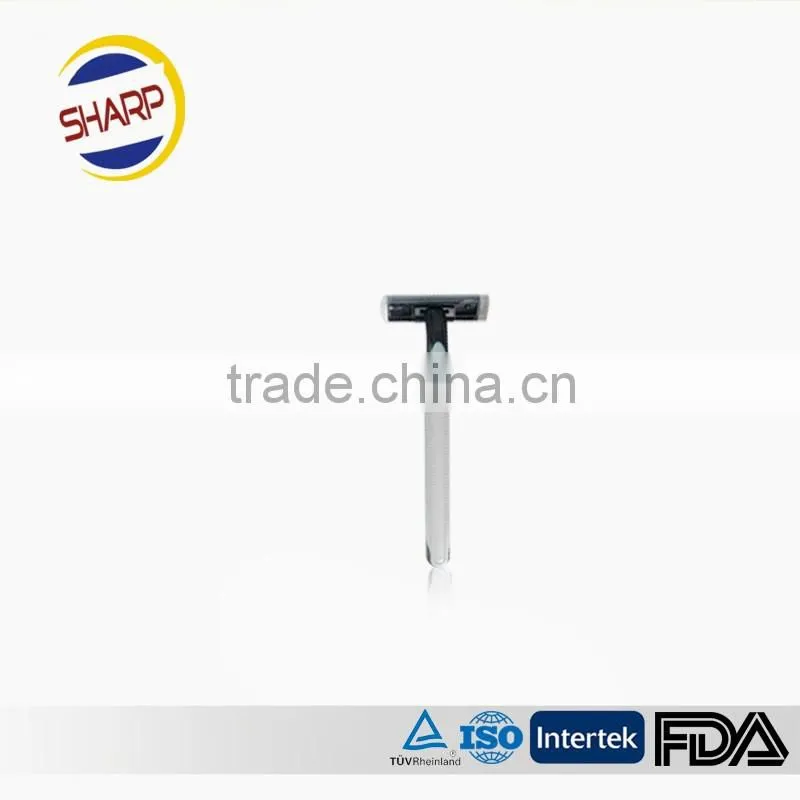 Competitive price shaving razor with double edge razor blades