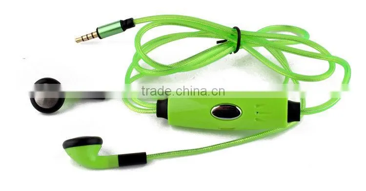 Mobile phone accessory light EL long wire earphone with microphone