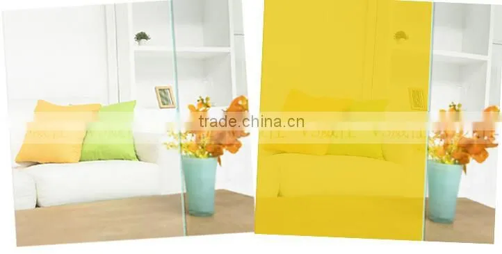 Colorful Transparent PET Film for window and home decoration,yellow decorative vinyl window glass static film