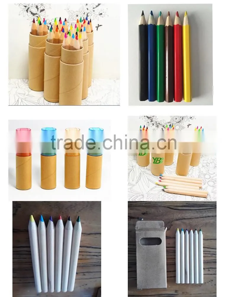 6 Colors of Short Color Pencils Set