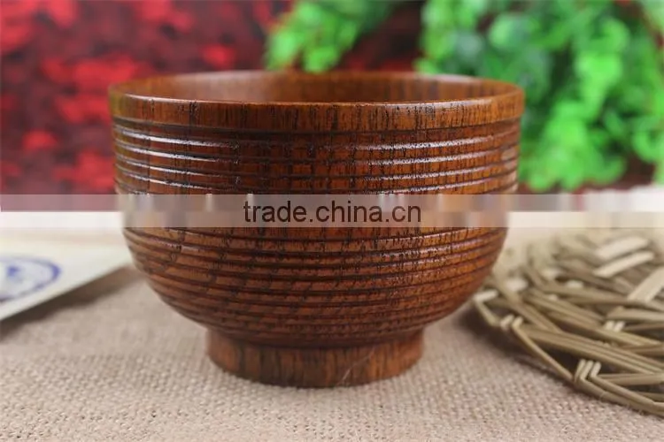 Natural wood tableware wooden bowl
