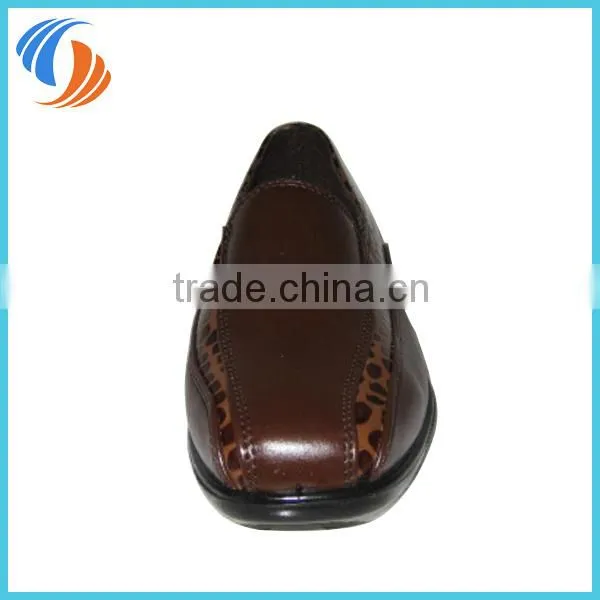 Women Brown Leopard Casual Shoes PU Leather Shoes