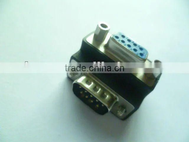 high quality and low price HDB15M to HDB15F angled adapter