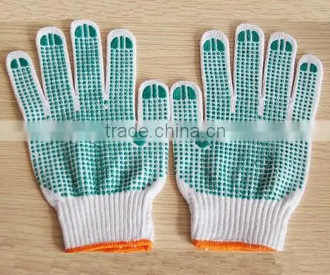 50-75g 10gauge computer machine PVC Dotted gloves for construction use