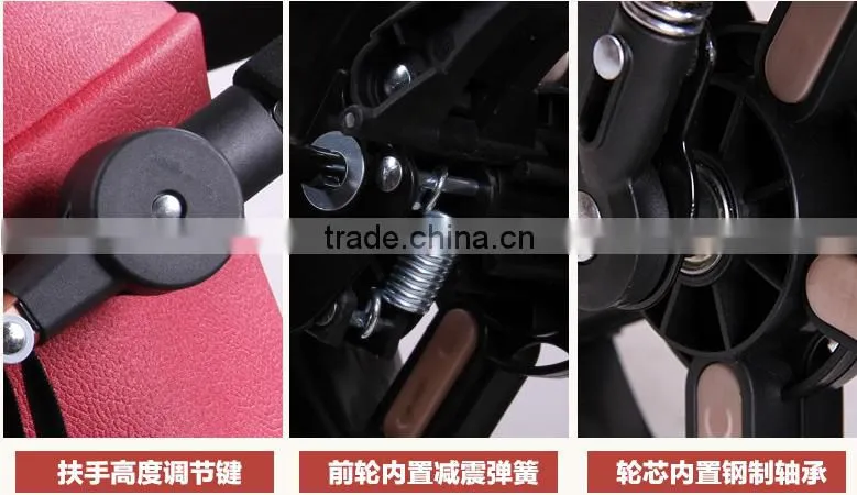 High-view, Aluminum Alloy, Shock Absorption, Portable and Foldable Stroller for Baby to Sit or Lie down