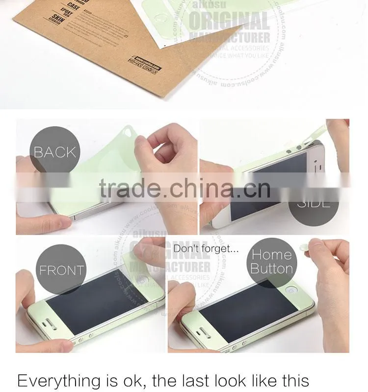 glow in the dark sticker for iphone 4/4s