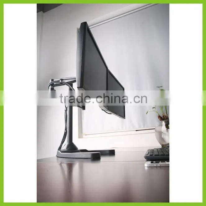LCD512D-STAND Free Standing Aluminum Dual Monitor arm Stand