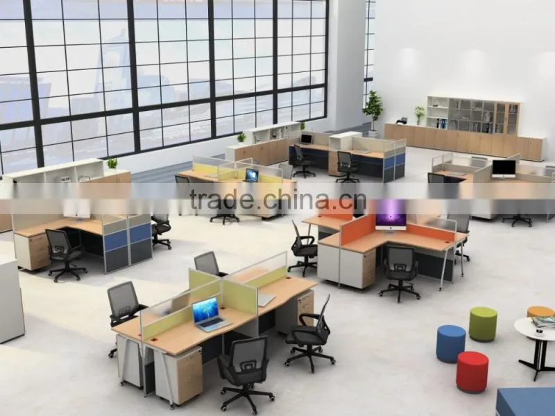 Customized workstation office partition standard size latest office table designs