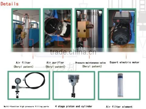 PRBX30CNG High Pressure Scuba Diving and Breathing Air Compressor