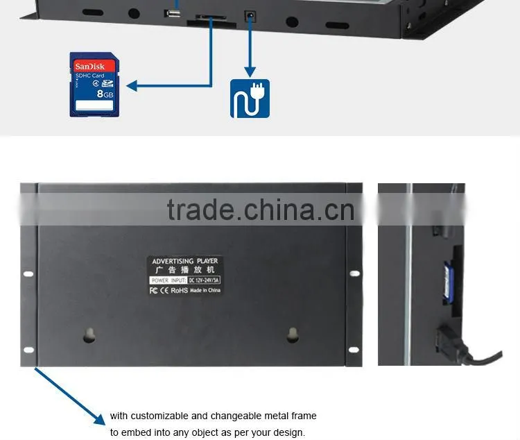 Heavy duty lcd frameless monitor 32 inch,32 inch open cell lcd display panel flexible mount led advert lcd panel