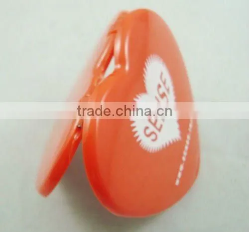 Travel taking heart shape compact mirror/cosmetic mirror/make up mirror/pocket mirror/vanity mirror