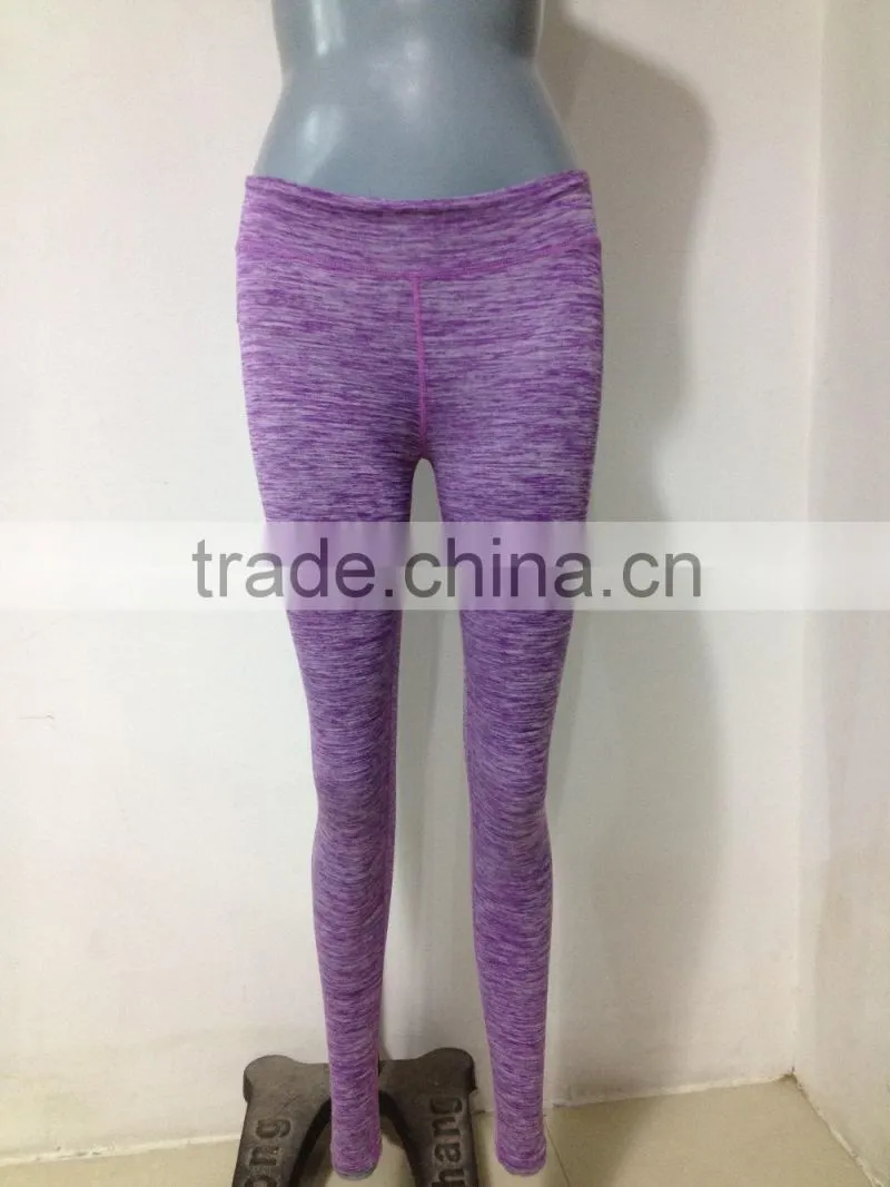 Santic wholesale gym wear sublimation print yoga pants contrast waistband leggings