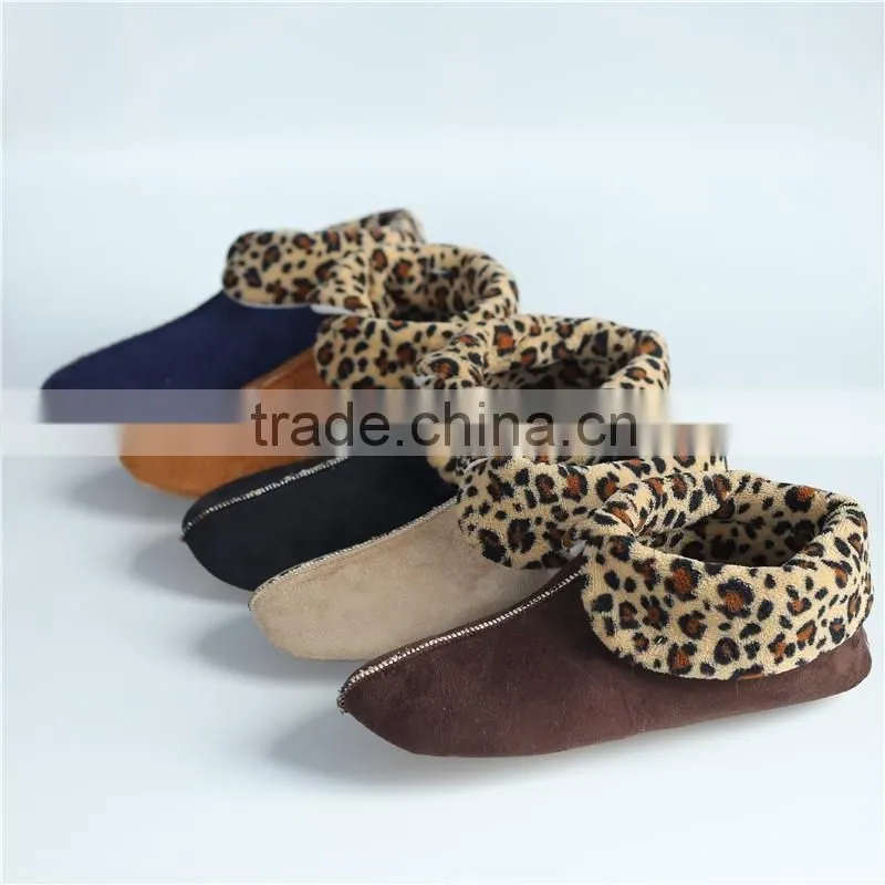 Sex ladies slipper microsuede boots with button