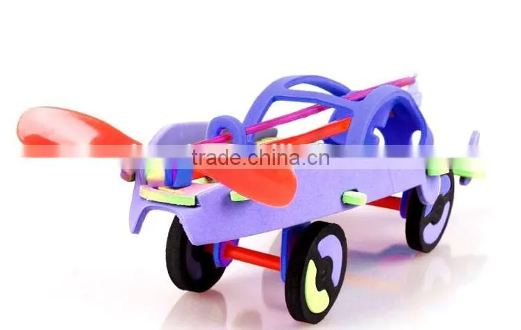 Rubber Band Power EVA Car and Plane Science Toys
