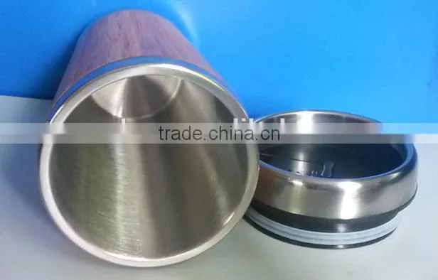 400ml bamboo outer with stainless steel inside mug
