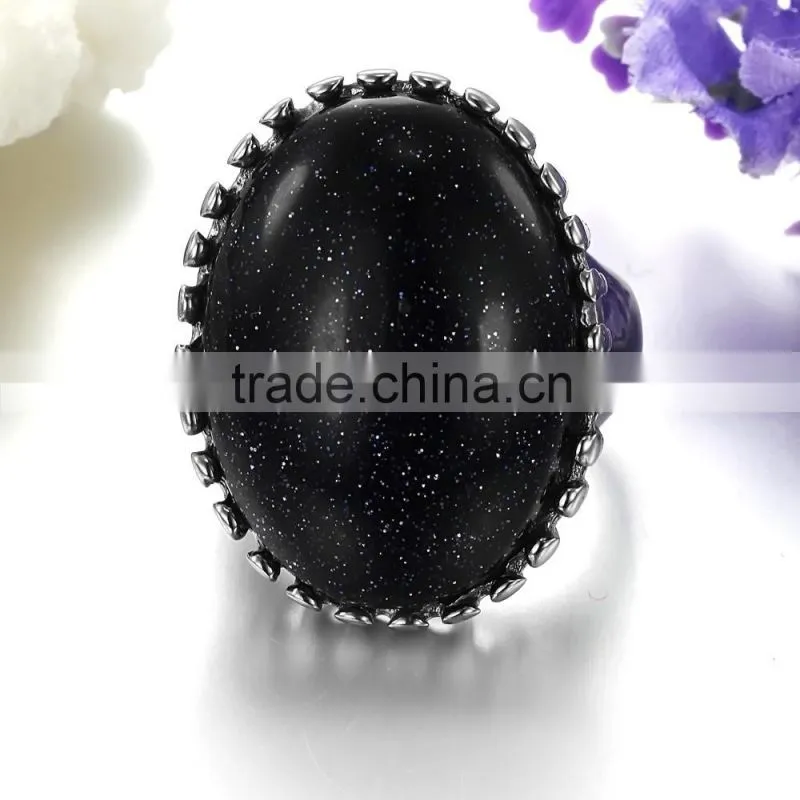 Cheap Wholesale Men Stainless Steel Turquoise Stone Ring