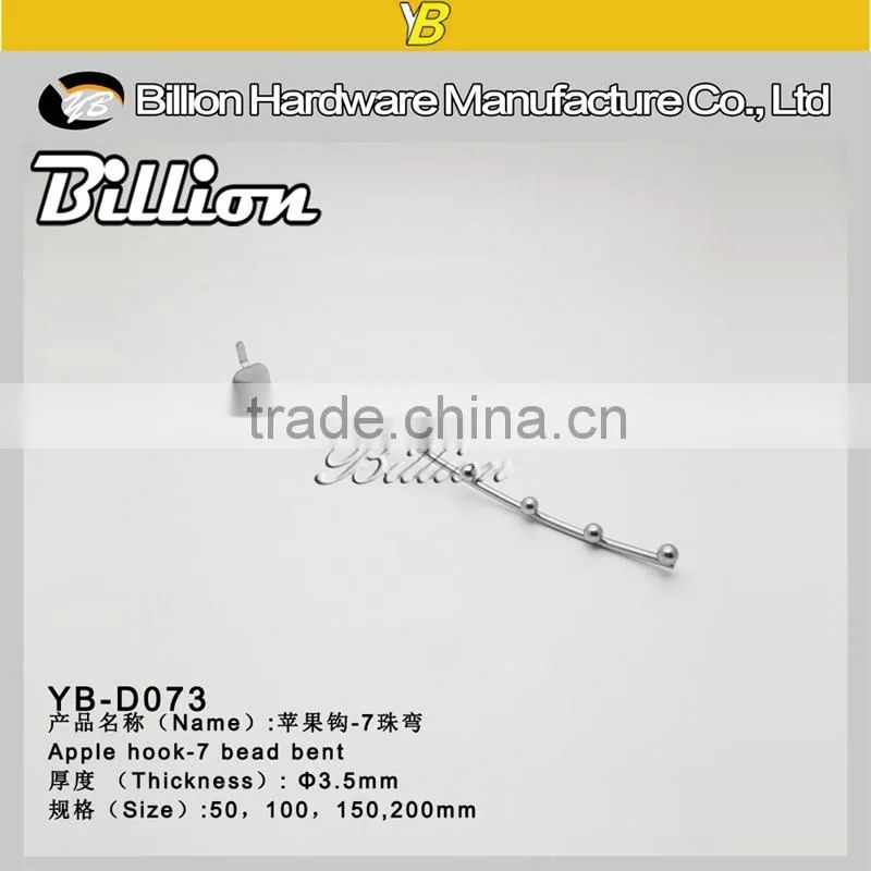 Hot sale metal slatwall hook retail slatwall bracket fitting for glass