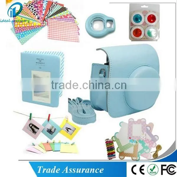 11 in 1 Instax Mini8 Case Accessories Bundle Set Include Cases,Albums,film sticker,strap,close up lens,self porait mirror