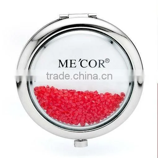 wholesale cosmetic mirrors mini crystal pocket mirror mix color