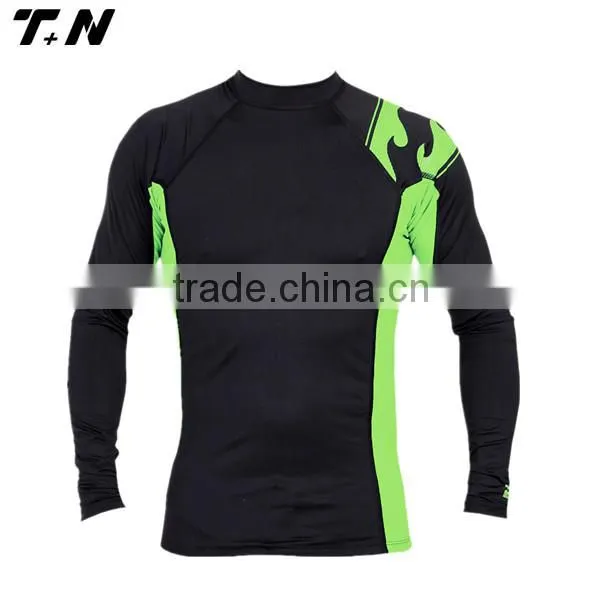 popular fitness blank compression jersey for men
