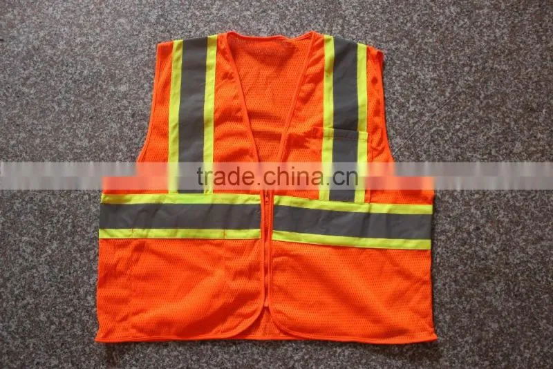 OEM service Unisex Breathable Adults Jackets yellow high visibility reflective safety vest