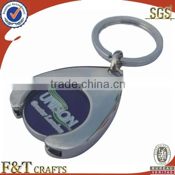 custom available colorfulmetal trolley coin keychain holder