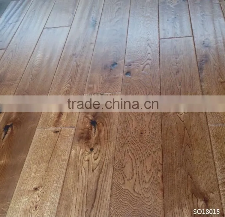 Golden Handscraped Solid Hardwood Floors
