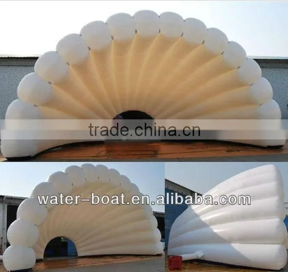 Inflatable shell tent for events