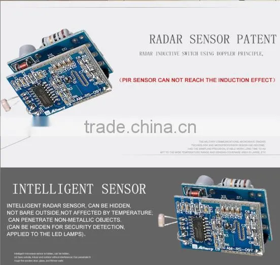 High sensitive microwave motion sensor switch 35W indoor motion sensor with LED light switch