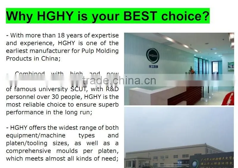 large capacity egg tray machine production line fully automatic wholesale from China industry first factory HGHY easy to operate