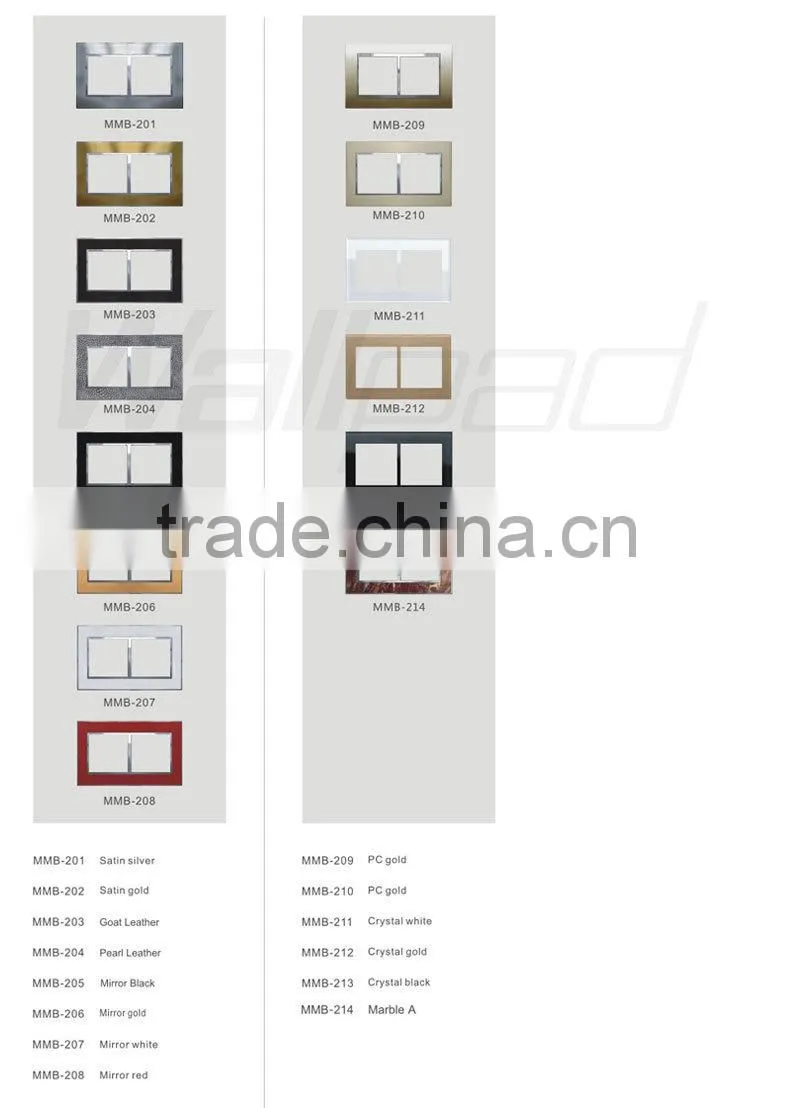 Black Crystal Glass16A 110-250V 1 Gang intermediate Switch Push Button Swtich Light Wall Switch