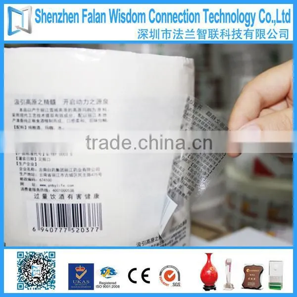 Custom transparent sticker printing China supplier