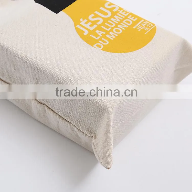 Alibaba best selling simple style white canvas shopping bag portable recyclable shopping cotton bag