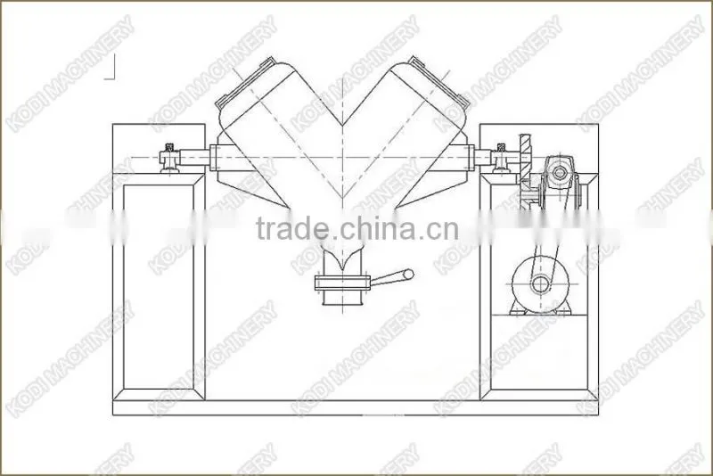 Stainless Steel Wheat Flour V Type Mixer V Blender