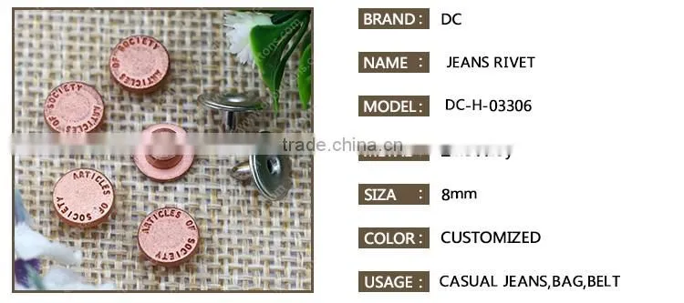 Round Head Rivet Metal Jeans Rivet for Fashion Clothes