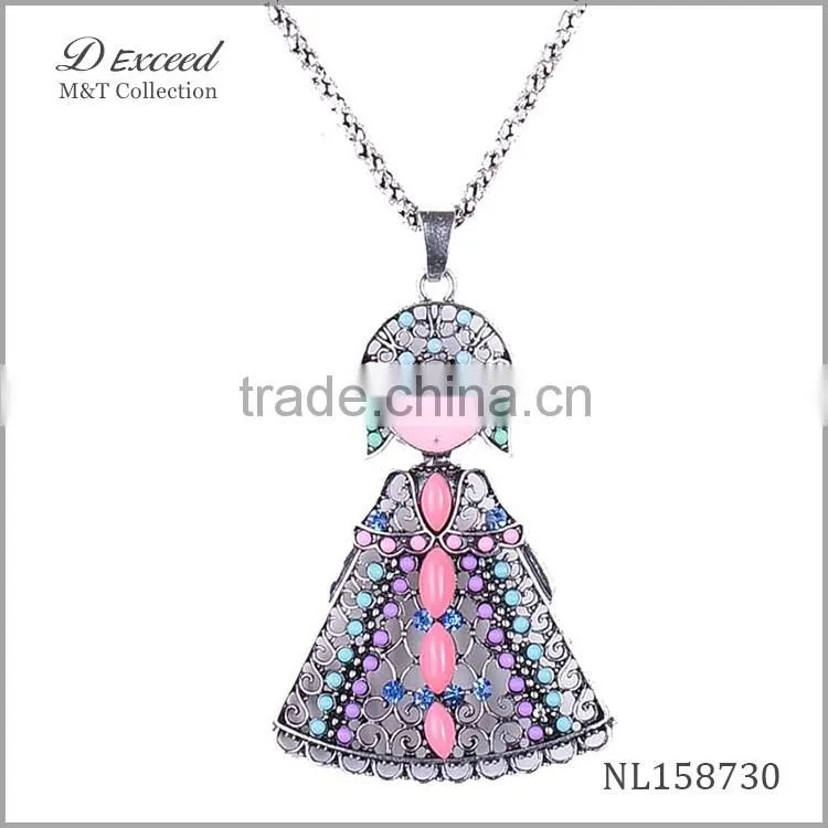 fashion jewelry doll pendant for girls factory direct sale
