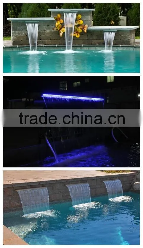 Garden pool water curtain ornaments, decorative indoor wall waterfall fountains