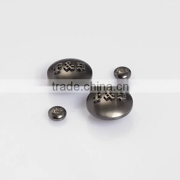Metal military buttons customized buttons for coats jean jacket metal buttons