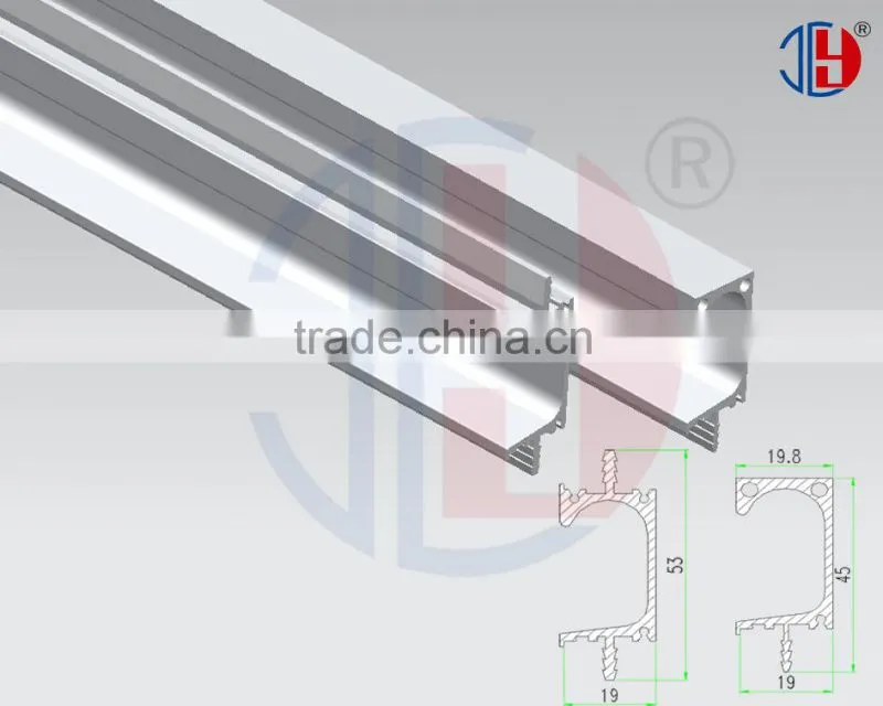 High quality g shape aluminum frame handle for kitchen cabinets