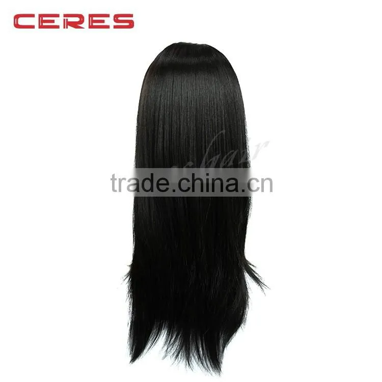 no tangling no shedding virgin Indian remy full lace wig, cheap yaki wave full lace wig