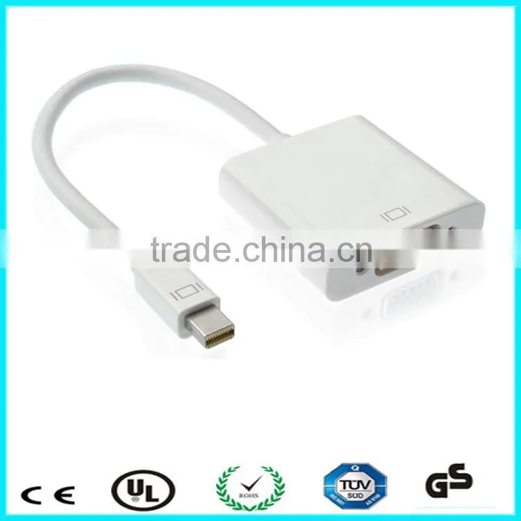 Hot sale nickel plated mini dp to vga for macbook