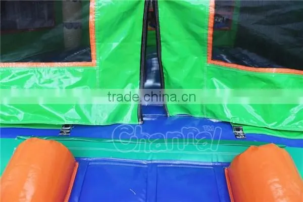 palm tree inflatable bouncy castle with water slide