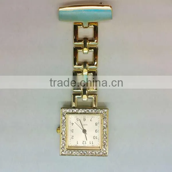 High quality water resistant smile face Japan movement alloy nurse watch