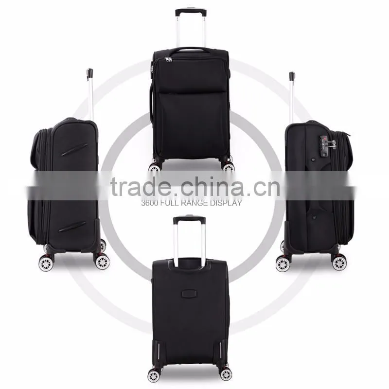 Spinner Caster PA Nylon Suitcase Material Spinner Soft Luggage With Cup Holder