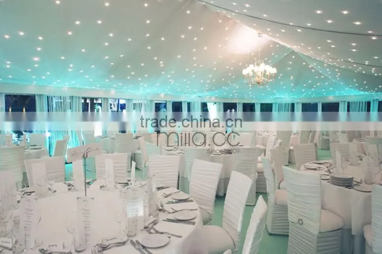Wholesale Wedding Lycra Spandex Ruffled Banquet Chair Cover with Diamond Buckle
