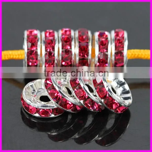 KJL-BD5171 Wholesale Crystal AB rhinestone Wave White-K Spacer Beads Jewelry Accessories