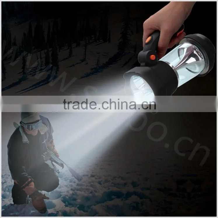 Portable night fishing LED lantern with FM & AM radio - rechargeable battery for phones